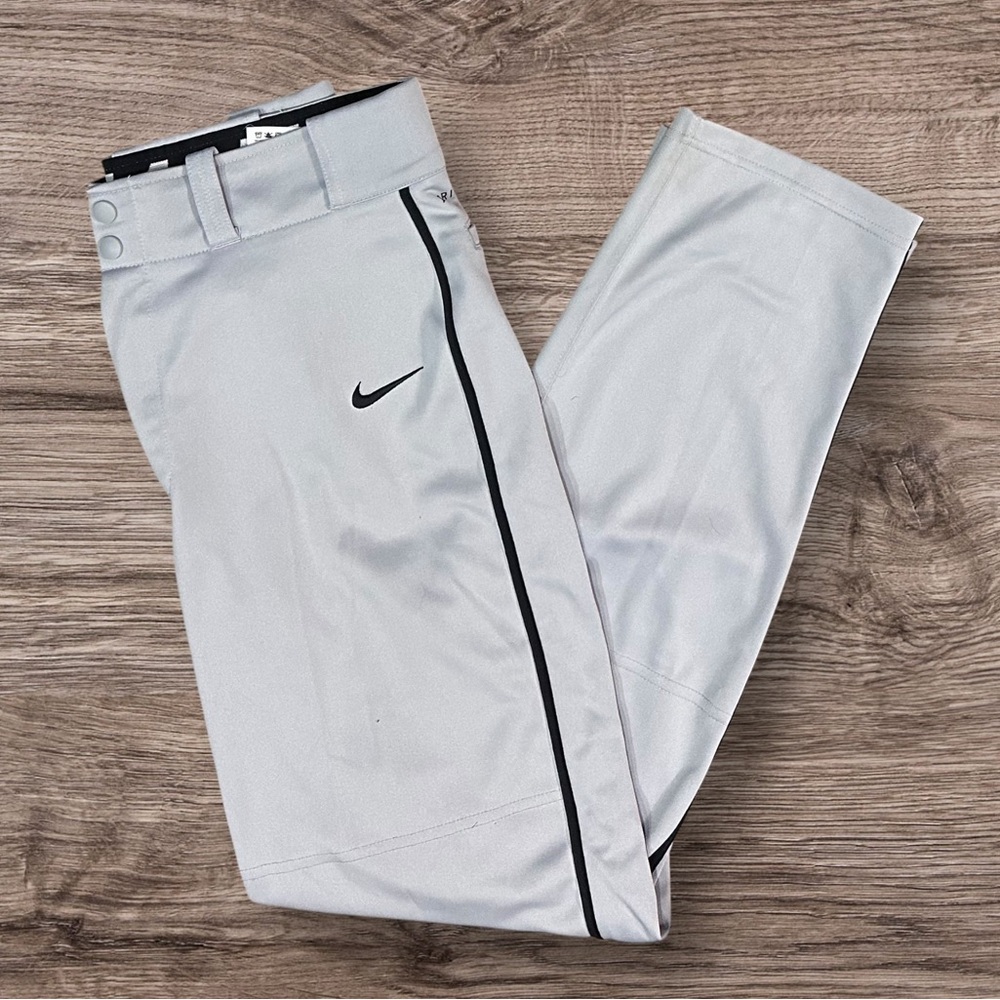 Nike® Men’s Dri-FIT Baseball Pants – Wolf Gray/Black, Small